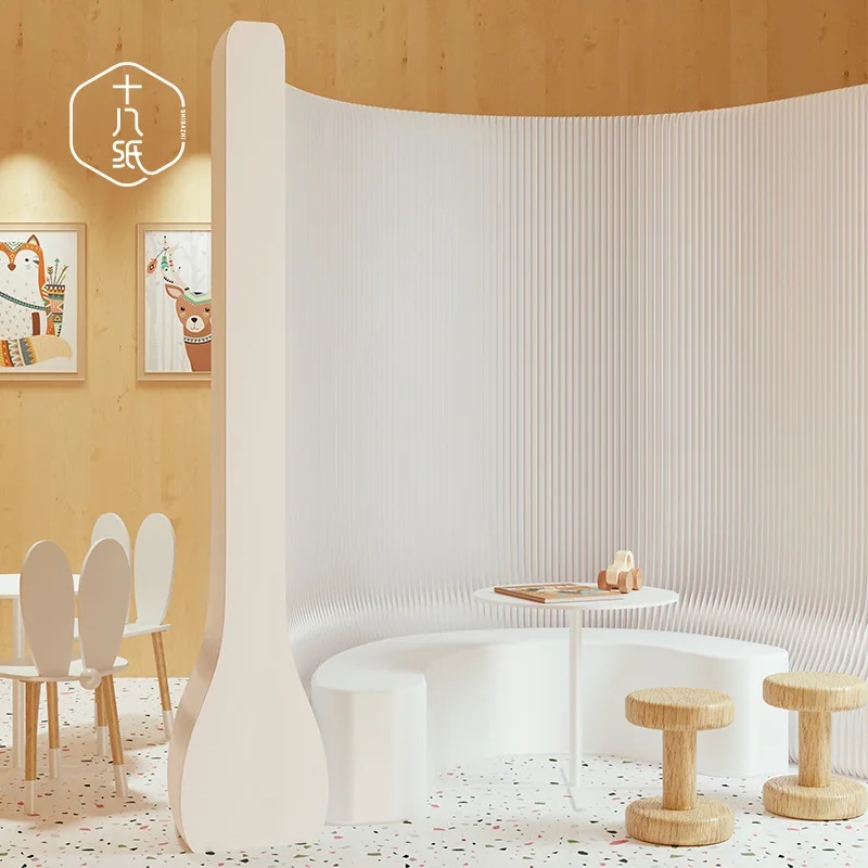 Eighteen Paper Partition Fence Office Porch Light Cloud Screen Baffle Partition Live Background Partition Foldable Mobile