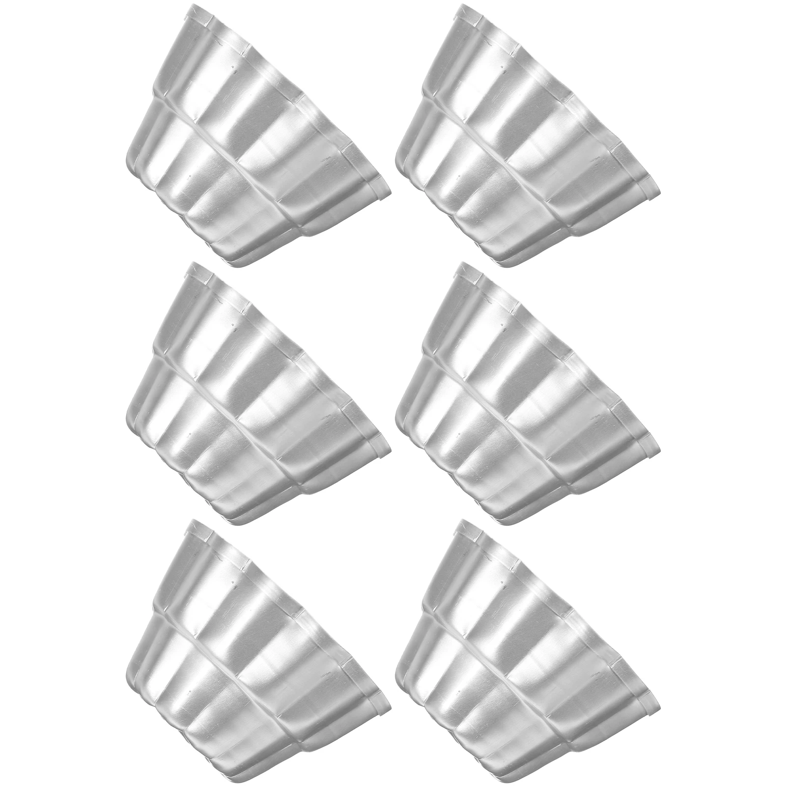 

6 Pcs Cake Mold Aluminum Alloy Nonstick Coating Easy Clean Baking Prop DIY Transfer Save Time Cost Premium Material