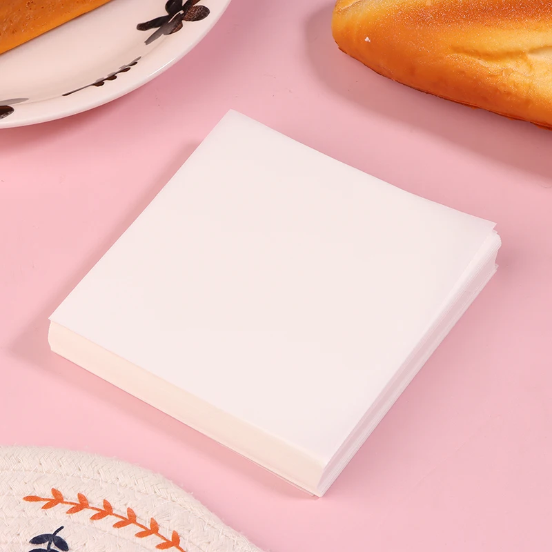 500Pcs 11*11CM Hamburger Patty Square Paper Sheet For Burger Press Baking Cake Baking Separate Frozen Pressed Patties Paper