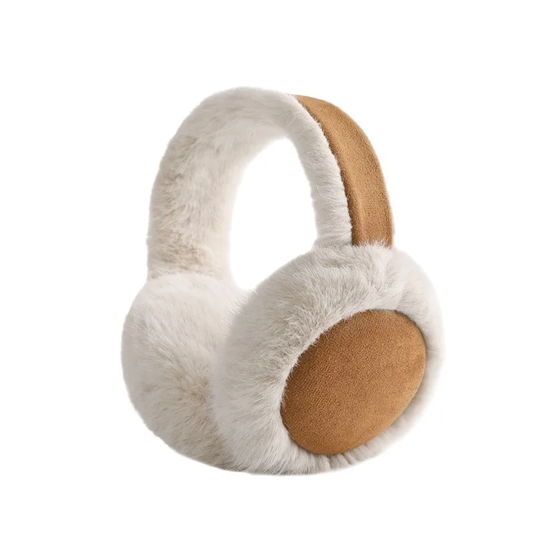 Autumn and Winter Suede Plush Earmuffs Women's Velvet Thickened Warm Earmuffs Riding Cold Ear Protection Winter Accessories