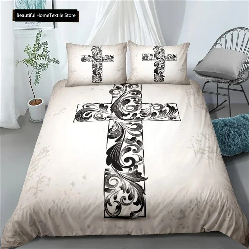 

3D Jesus Christ 3D NEW Duvet Cover Pillowcase Bedding Set Adult Boy Girl Bedroom Decoration Children Single Double Large