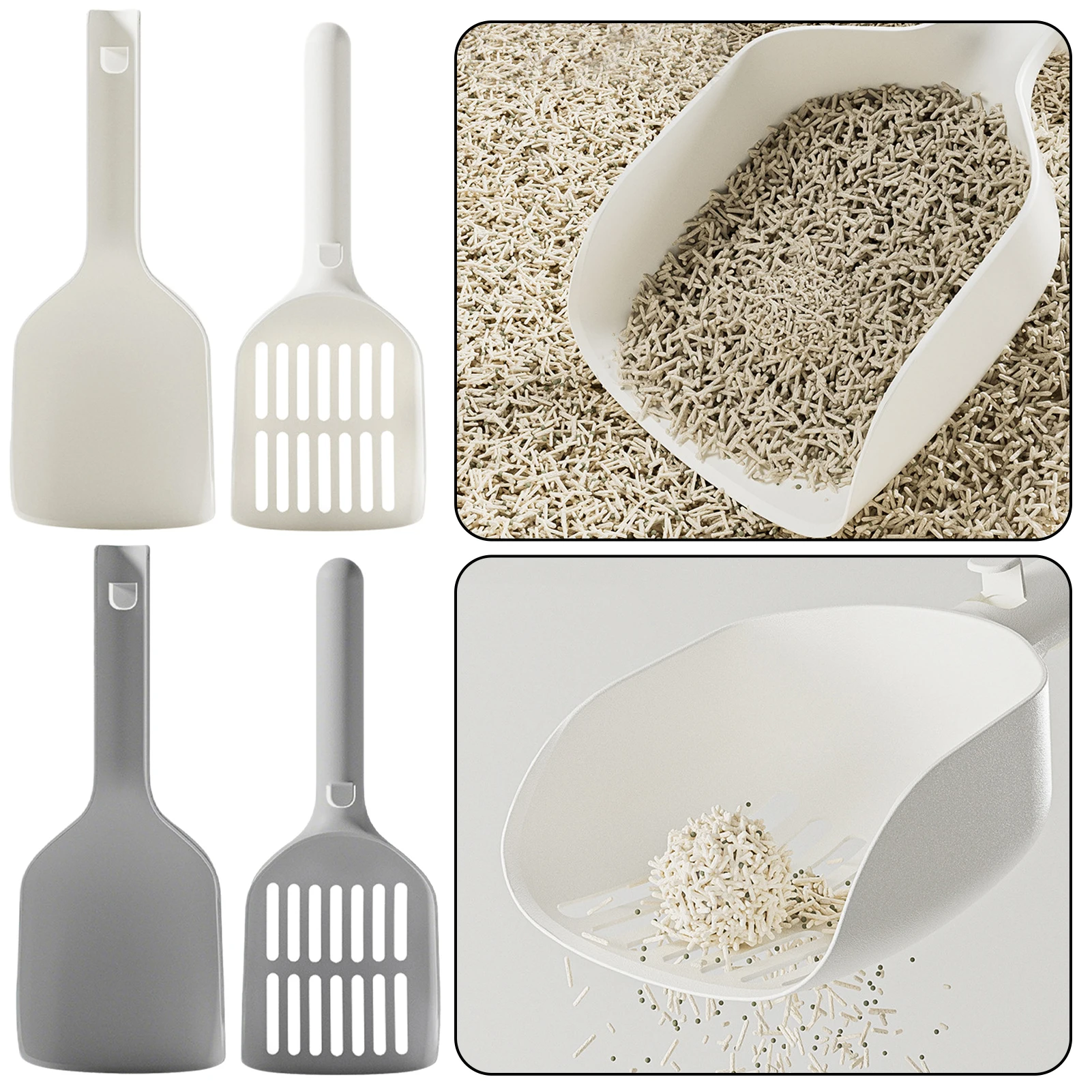 

Лопатка для кошачьего туалета, для глубоких лотков, эффективное просеивание, гигиеническая чистка, пластиковая, особо прочная, большая, для гигиенического ухода