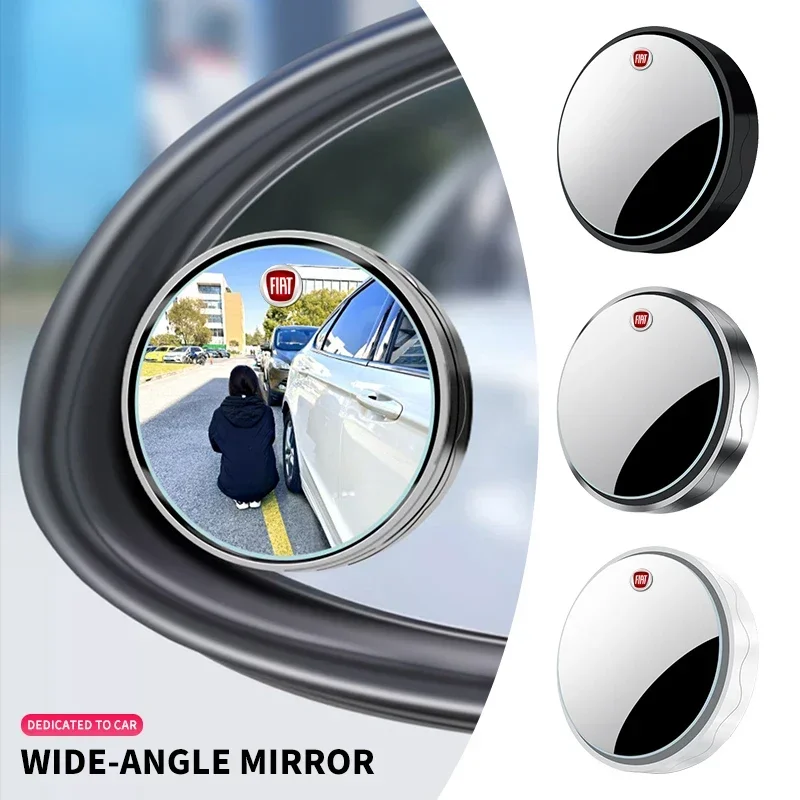 2PCS Car Reverse Auxiliary Rearview Convex Mirror For Fiat 500 Ducato Pondo Punto Panda FR Abarth Doblo Stilo Bravo Accessories