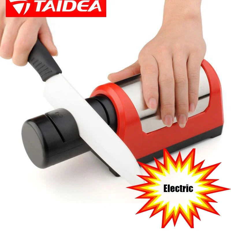 TAIDEA Electric Knife Sharpener Two Stage Diamond Detachable Accessories Kitchen Knife Sharpener Honing Tools Sharpening System