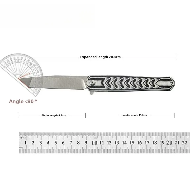 D2 Steel Blade G10 Handle Edc Multitool Knives Utility Daily  Cutting Outdoor Bushcraft Tactical Knife Bring Sharpening Tools