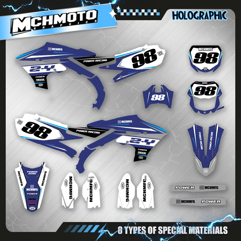 MCHMFG Motorcycle Graphic Decal Set For YAMAHA YZF250 2023-2019 YZF450 2018-2022 WRF450 2019-2022 WRF250 2023 2022-2020 ﻿0025