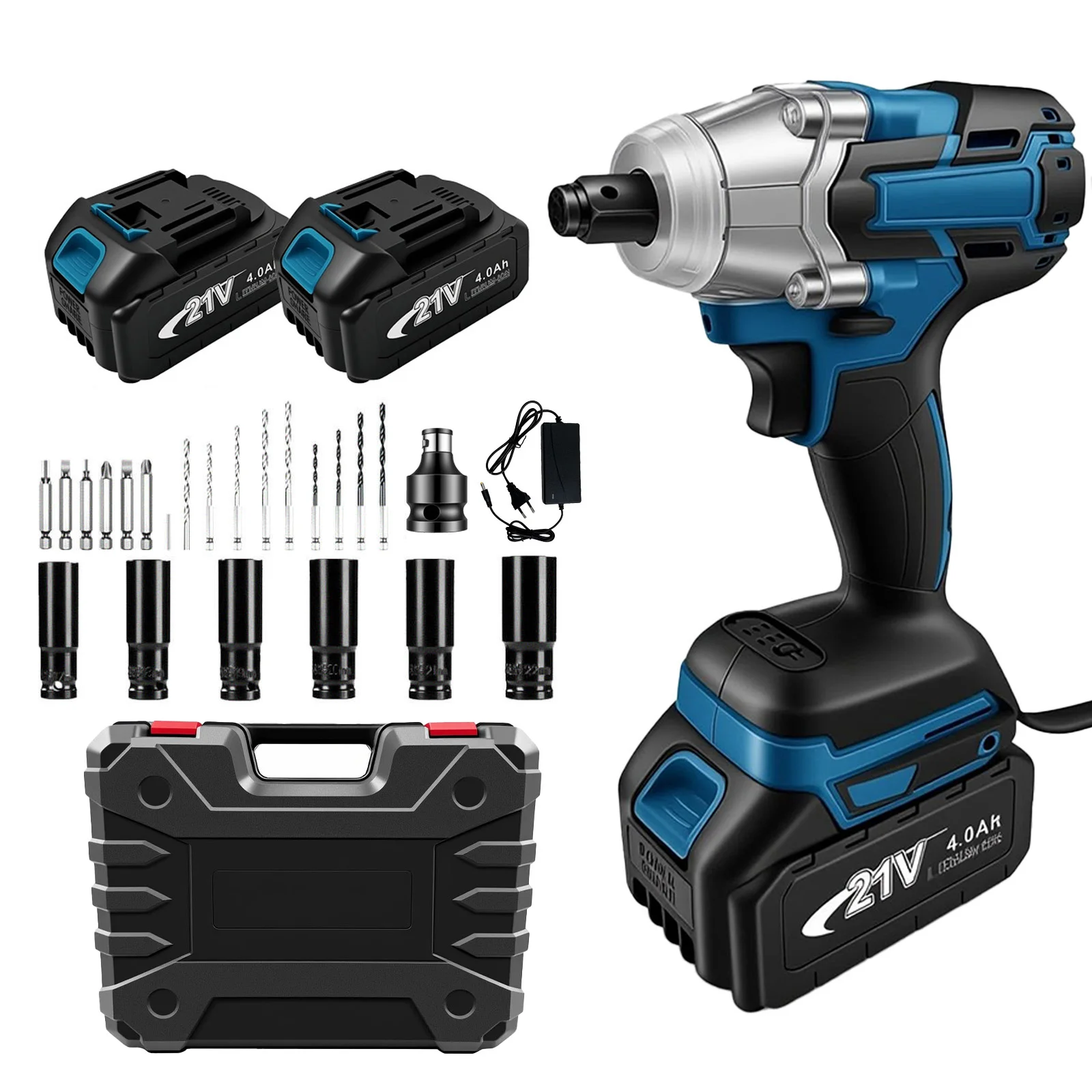 

Mini Portable Impact Wrench 1/2 Drive Impact Wrench Tool Set Cordless Rechargeable Screwdriver