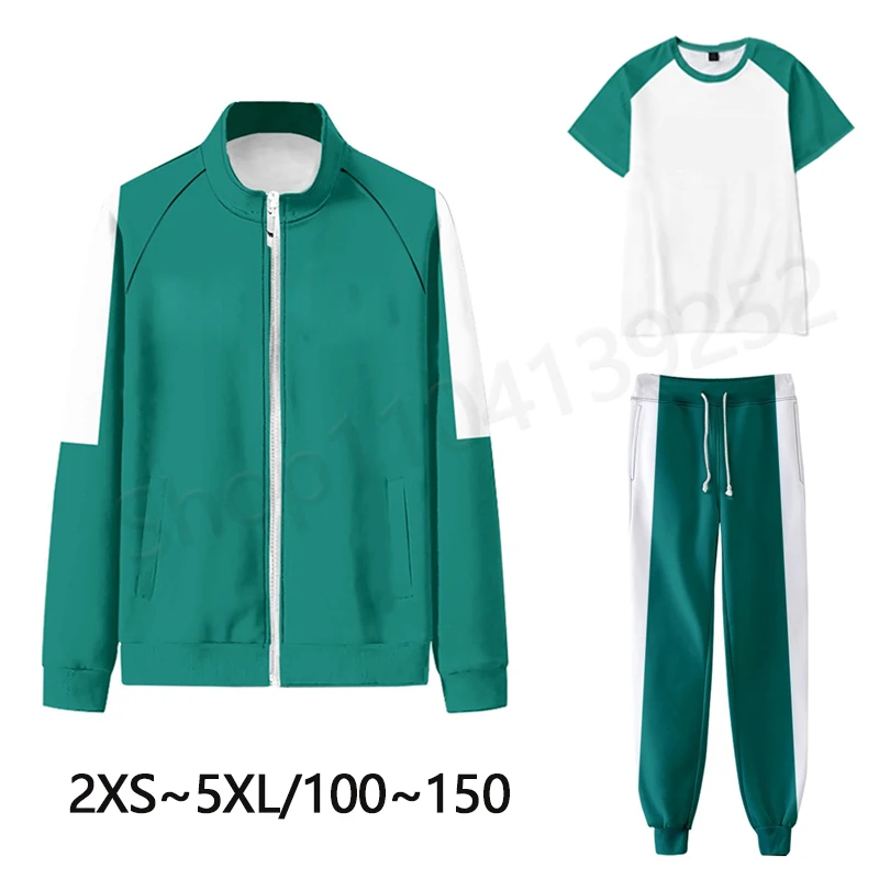 Calamari Games Costume Korean Movie 456 001Cosplay Costume Adult Tracksuit Uniform Outfit Pants Jacket T-shirt Unisex Sweatshirt