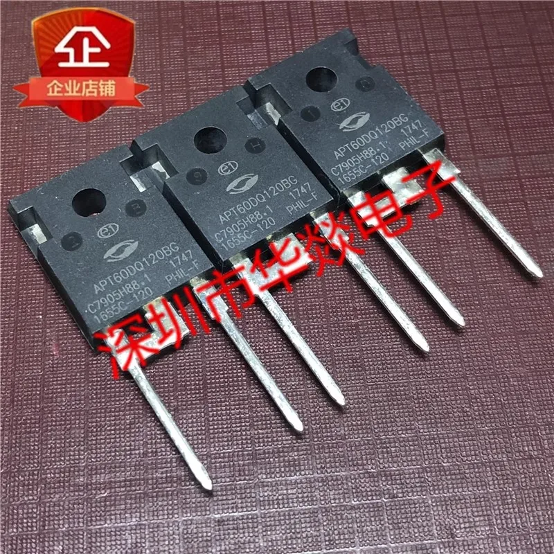 5PCS   APT60DQ120BG   TO-247  1200V  60A  Brand New In Stock, Can Be Purchased Directly From Shenzhen Huayi Electronics