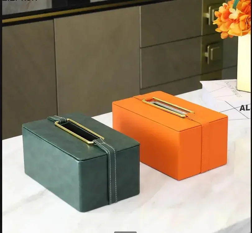 

Кожаная металлическая коробка для салфеток, квадратная прямоугольная коробка для хранения салфеток, декор, рулон бумаги, держатель для салфеток, птица, олень, декоративные украшения