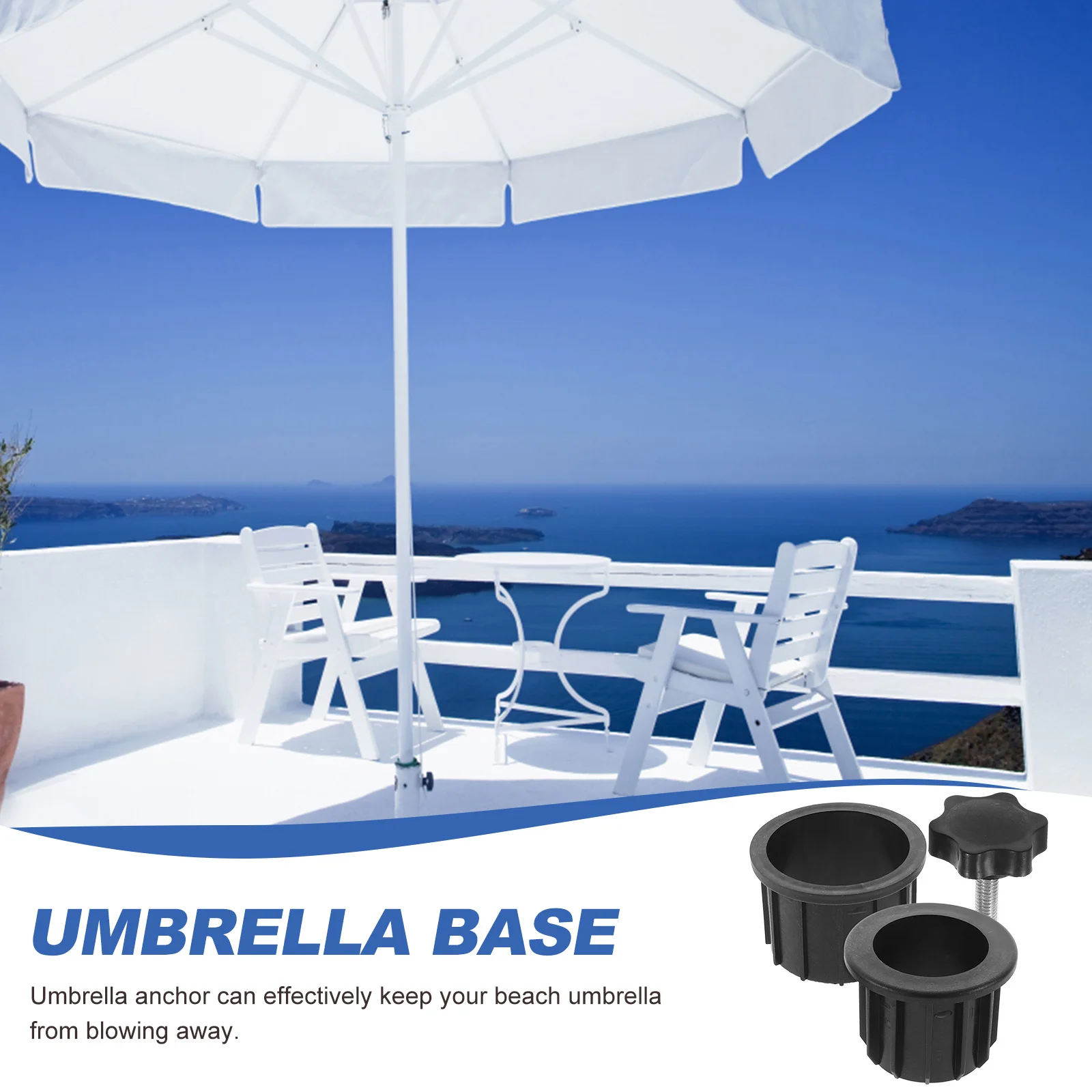 

1 set Umbrella Hole Covers Screw Black Plastic Stand Replacement Parts Parasol Ground Anchor Fits Most Umbrellas Outdoor