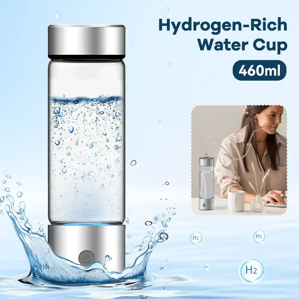 Hydrogen Water Bottle,3 Min Rapid Hydrogen Water Bottle Generator with SPE PEM Technology Portable Hydro water bottle Suitable