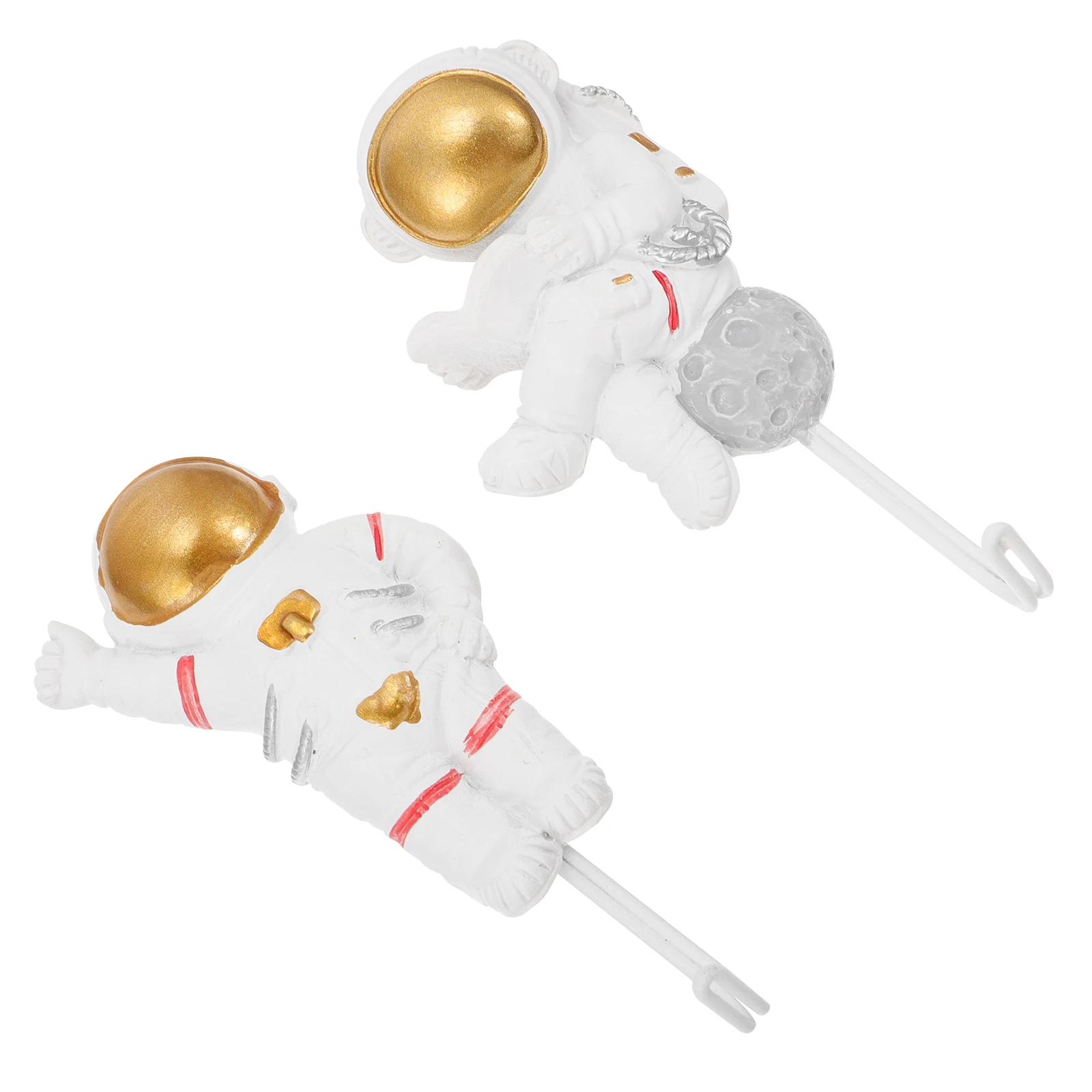 

2 Pcs Towel Astronaut Hook up Child Jackets Astronauts Resin Hangers Adhesive Hooks