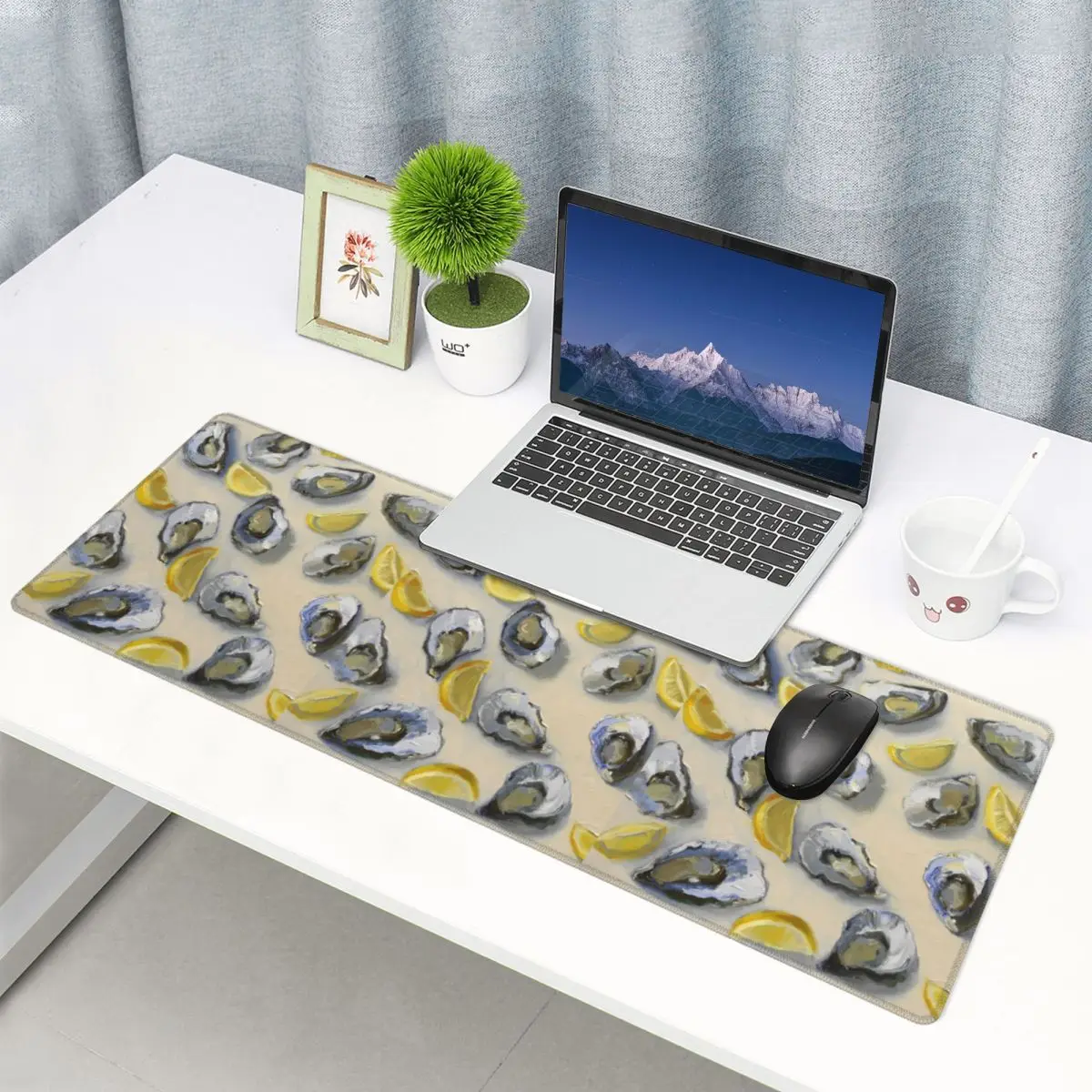 Large Mouse Pad Australian Oysters And Lemons Still Life Gamer PC Laptop Mats Keyboard Carpet Computer Gaming Desk Mat