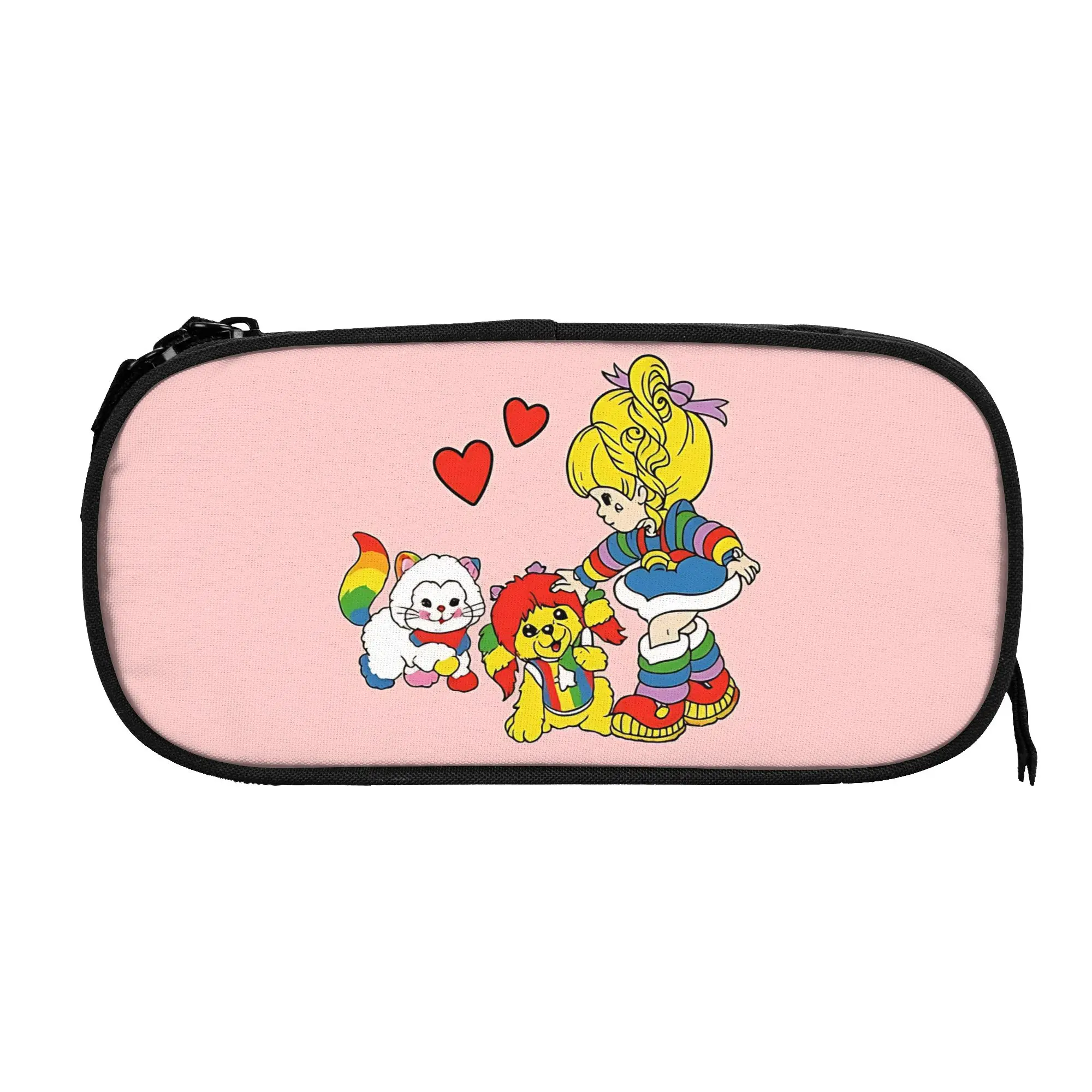 

1 piece Lightweight nostalgic kid art Pencil Case Boys Pen Bag R-Rainbow Brite Office Pencil Pouch