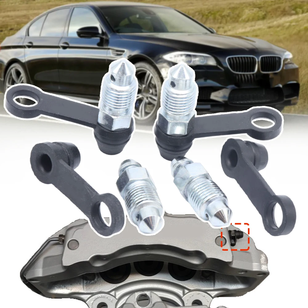 

Rear Left Right Caliper Bleed Nipples Screws Repair Kit for BMW M5 F10 2010-2016 Dust Caps Accessories Clip Brackets Replacement
