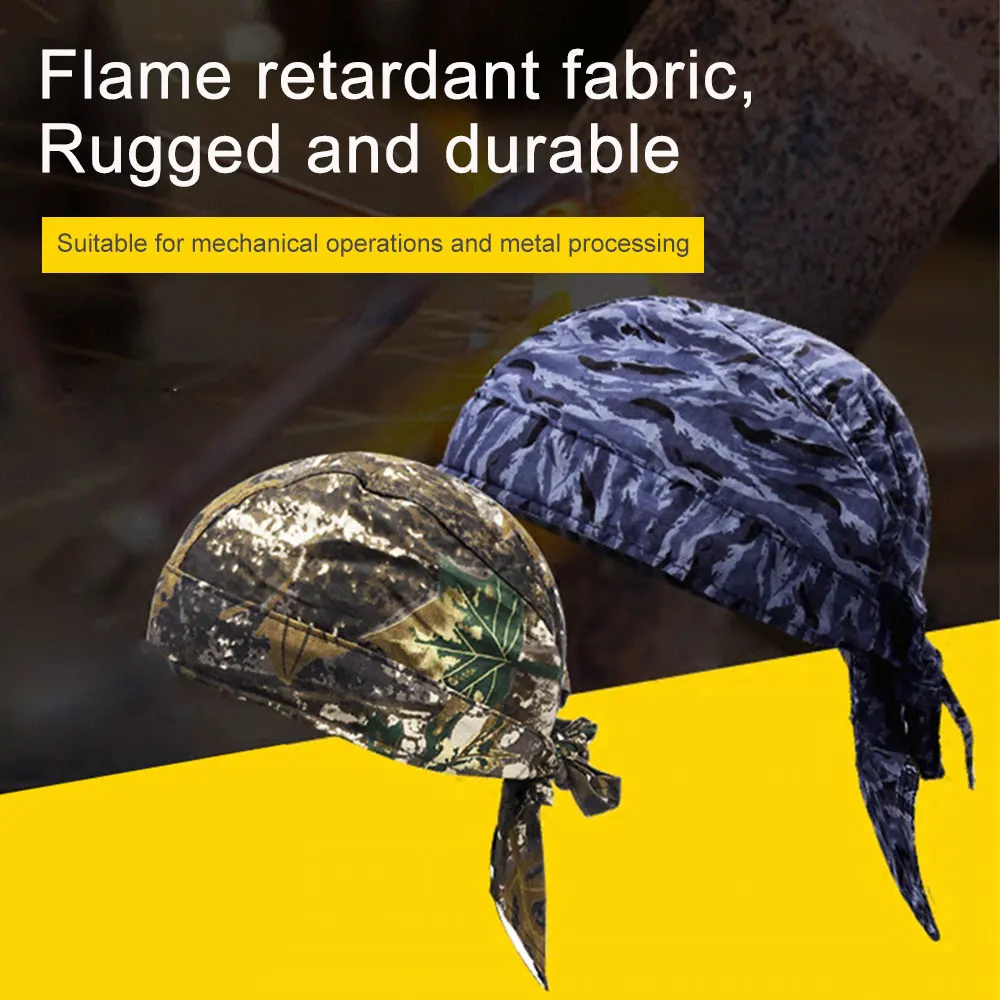 Summer Anti-scalding Hat Work Cap Protective Welding Hat Flame Retardant Fire Resistant Head Bandana Type Labor Insurance Welder