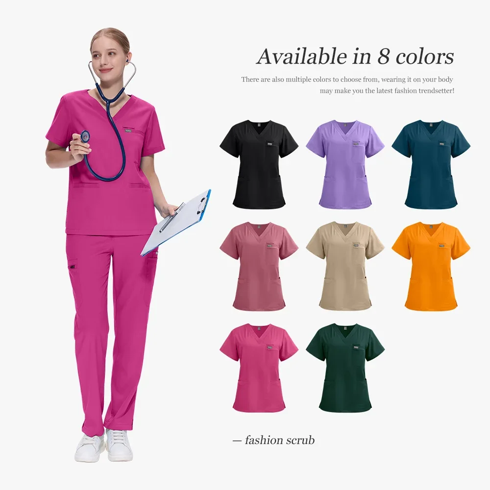 Vendita all'ingrosso uniforme da infermiera medica set scrub ospedaliero completo confortevole morbido articoli infermieristici articoli infermieristici clinica dentista scrub