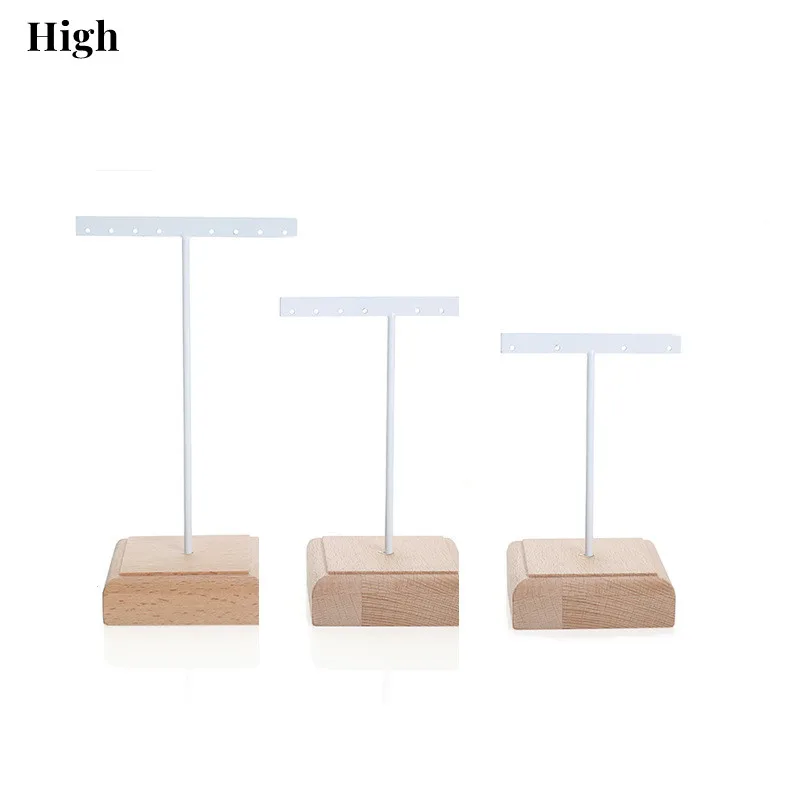 

Jewelry Display Rack t Shape Stand Show Charms Universal Professional Showcase Boutique Set Earrings Shelf