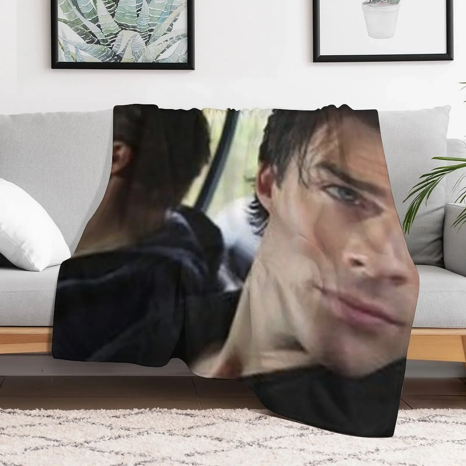 damon and stephan Throw Blanket Faux Fur Soft Warm Blanket for Bed