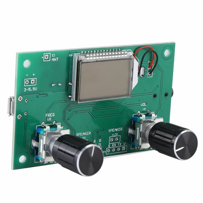 3X FM Radio Receiver Module 87-108MHz Frequency Modulation Stereo Receiving Board with LCD Digital Display 3-5V DSP PLL