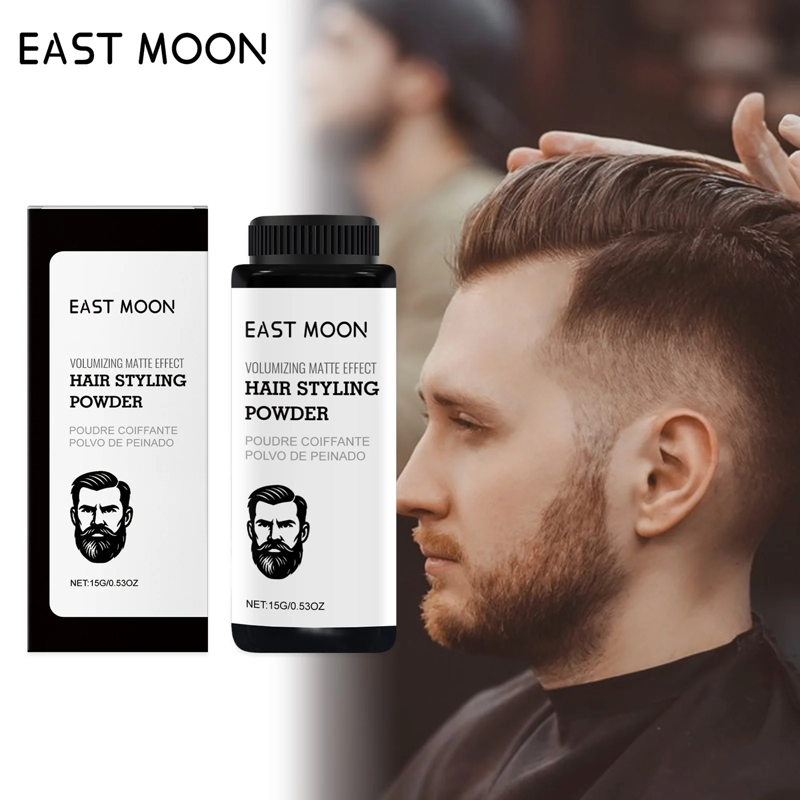 

Men Hair Texture Powder Thickening Matte Hair Fiber Powders Long Lasting Styling Non Sticky Fluffy Styling Powder