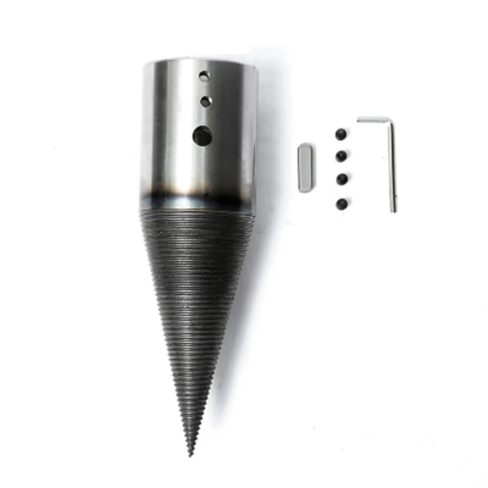Splitting Cone Log Splitters Wood Breaking Machine Wood Breaker Firewood Chopper Drill Bit Chop Wood Splitting Tool