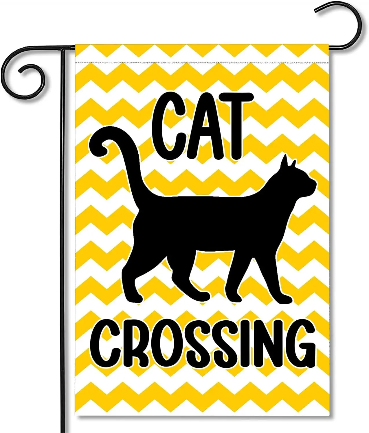 SODAVA Cat Garden Flag - Cat Crossing - 12x18 Double Sided - Outdoor Decor - Home Decor - Polyester & Polyurethane - Uni TTW