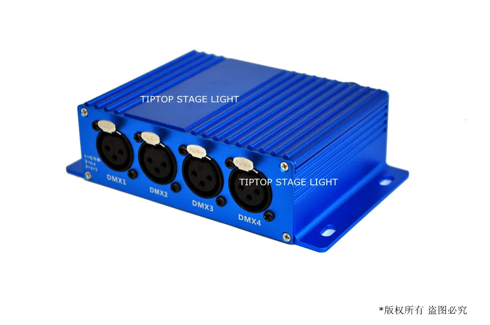 Blue Artnet stage lighting 4-port two-way network signal transmission controller 4-way output DMX512 console