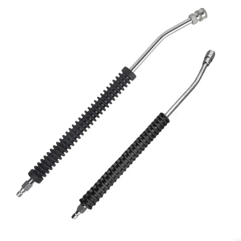 Pressure Washer Wand Extension with Textured Grip, 1/4 Inch Fitting for Tight Reach During Wash Work and Daily Rinsing Y5GB