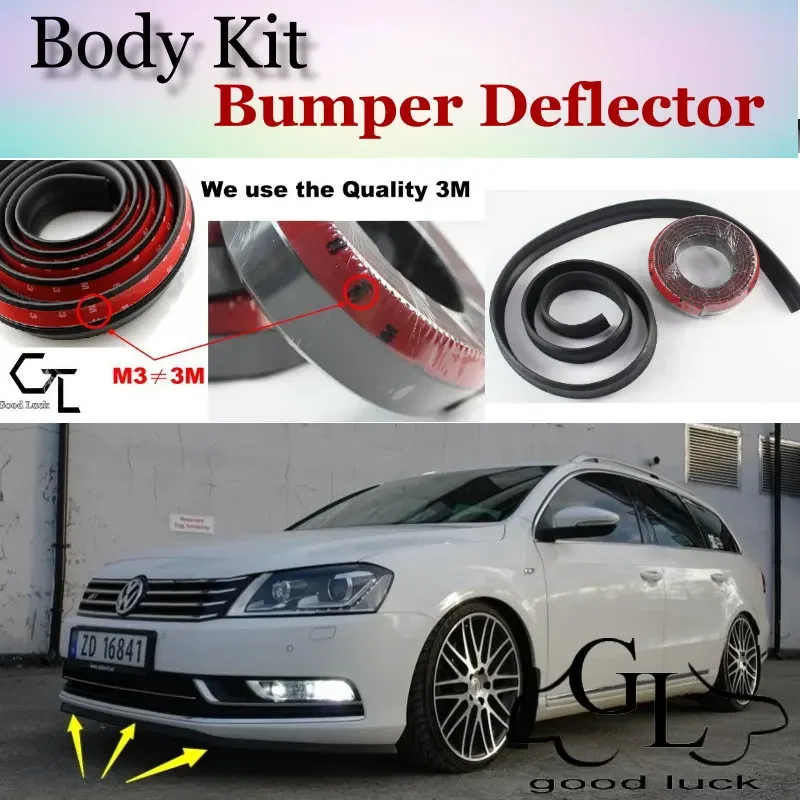 Bumper Lip Deflector For Volkswagen VW Passat Dasher Quantum Santana Corsar Magotan Carat Front Spoiler Skirt / Body Kit / Strip