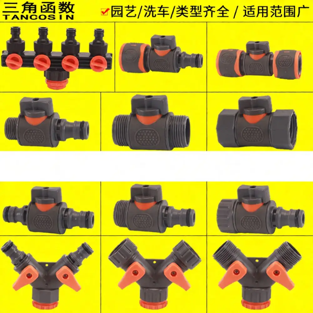 Water Pipe Quick Connect Coupling With Valve Garden Hose Fitting Irrigation Watering Adapter For Plant Care