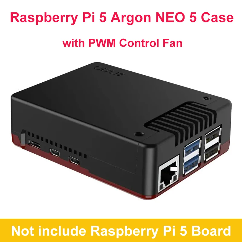 Argon Neo 5 Case Voor Raspberry Pi 5 Aluminium Schaal Passieve Koeling Behuizing Legering Behuizing Met Pwm Control Cool Fan