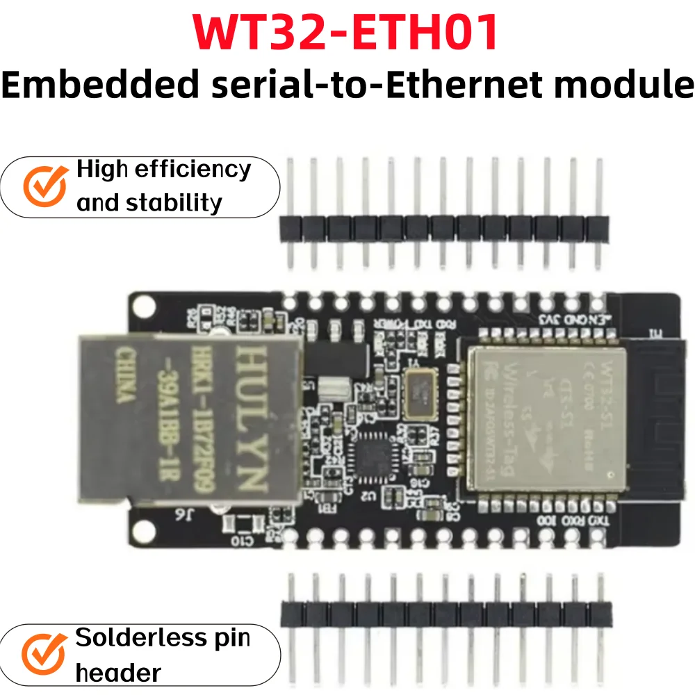 10-1pcs,WT32-ETH01 Embedded Serial Port Networking Bluetooth-compatible Ethernet WIFI Combo Gateway MCU ESP32 Wireless Module