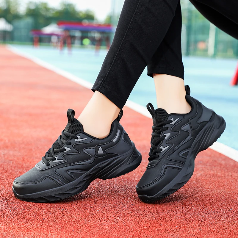 Zapatillas de correr impermeables para mujer, zapatos deportivos informales, antideslizantes, a la moda, para otoño