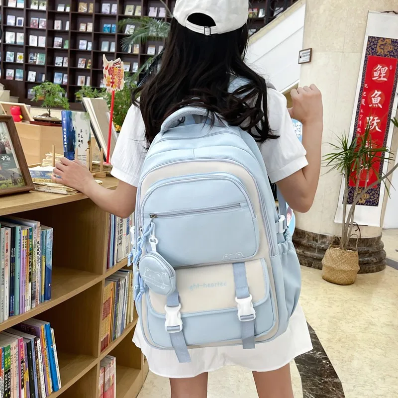 Mochila escolar a la moda para chicas, mochilas escolares para adolescentes, mochila para ordenador portátil, mochila de viaje informal, bolsa para libros, mochila escolar para niños impermeable - Image 3
