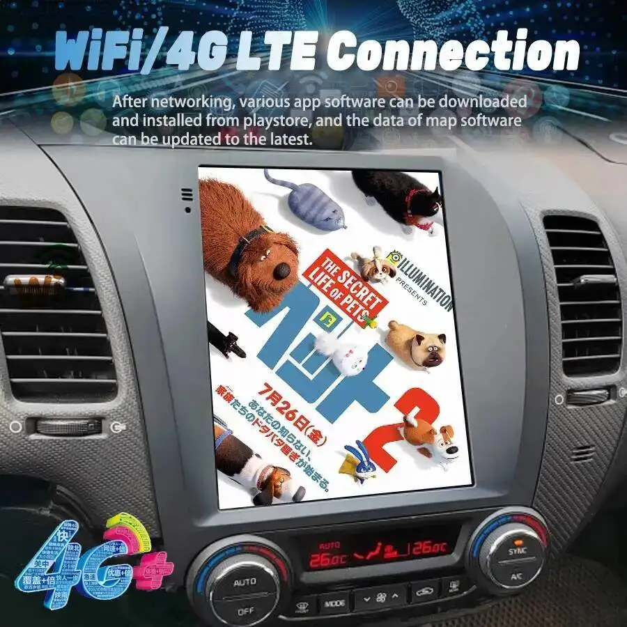 9.7''DSP Car Navi Stereo Vertical Screen Android 15 In Dash For KIA K3 Cerato Forte 2013-2016 Car Gps Multimedia Radio Player HU