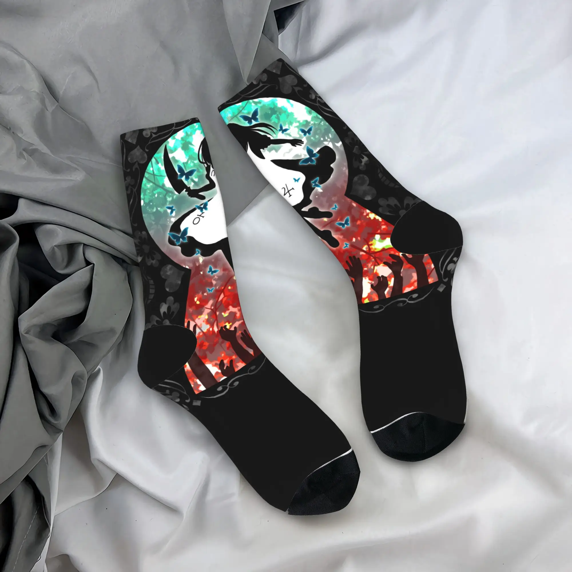 

Game A-Alice Madness Returns Stockings Unisex Men Socks Soft Retro Socks Spring Cycling Non Slip Printed Socks Gift