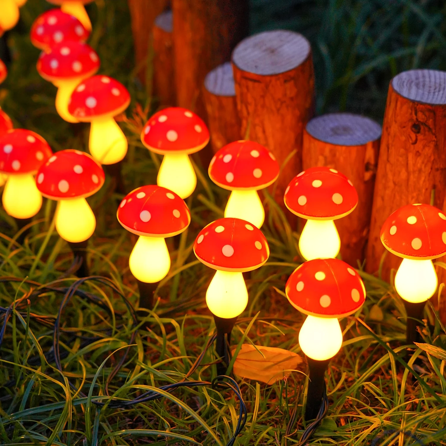 luz-solar-led-em-forma-de-cogumelo-a-prova-d'Agua-para-jardim-patio-varanda-e-casa