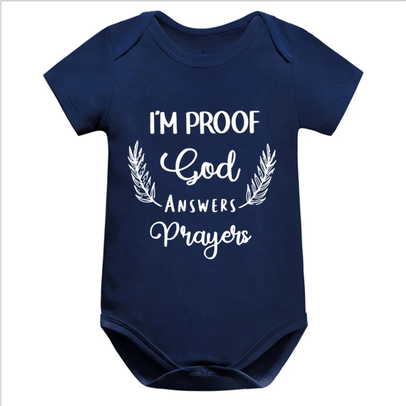 

I Am Proof God Answers Bodysuit Prayed for Onesie Christian Baby Gifts Newborn Baby Clothes Bible Verse Baby Gift Fashion