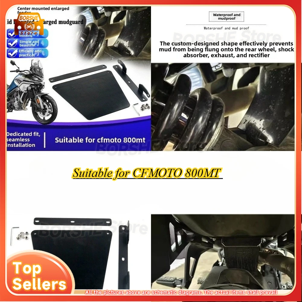 

Suitable for CFMOTO 800MT Rear Mid Fender Mudguard Shock Absorber No Damage Silicone Stainless Steel