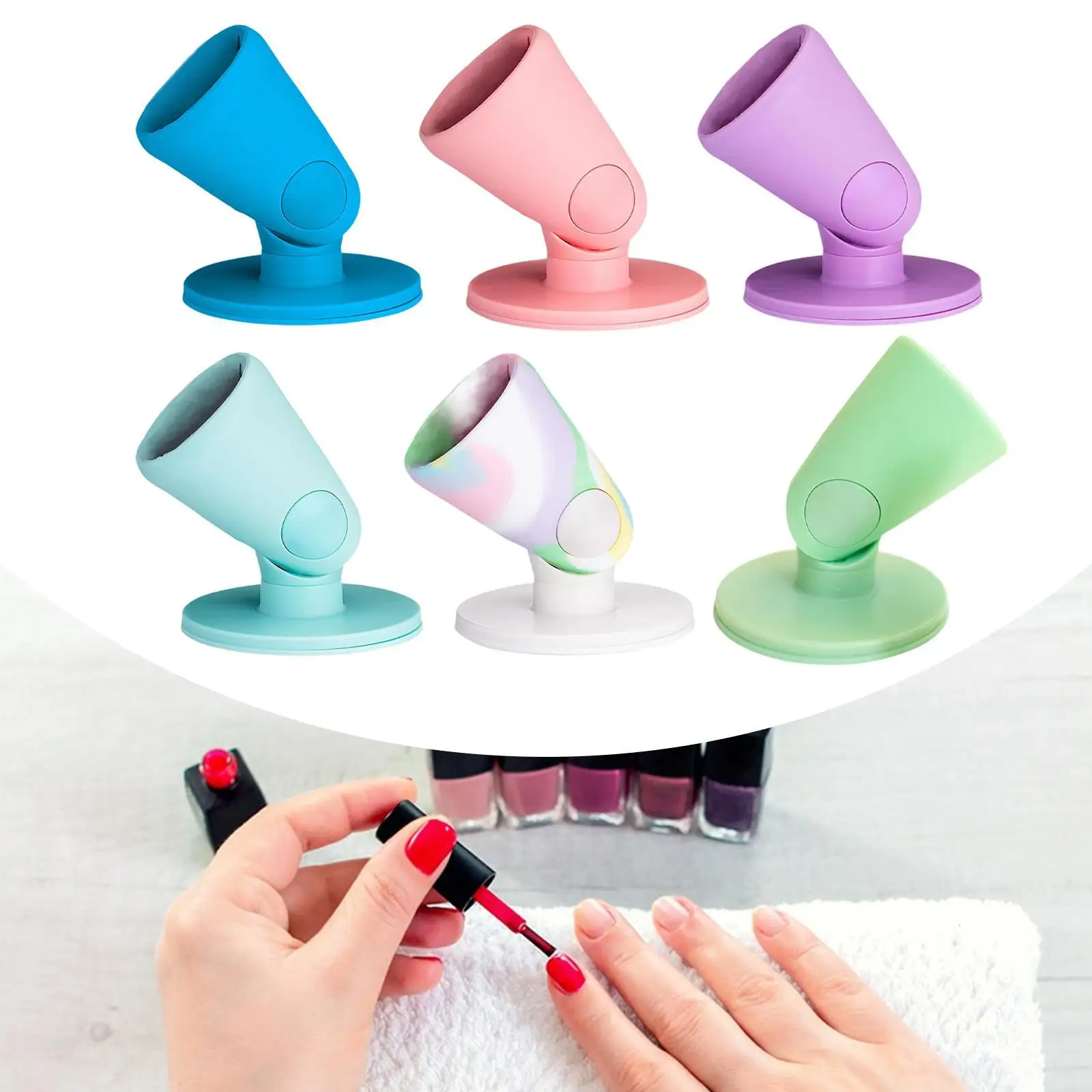 

Держатель для бутылки лака для ногтей, носимые аксессуары для лака для ногтей, анти-разливание ногтей, живопись, силиконовые ногти, поддержка краски