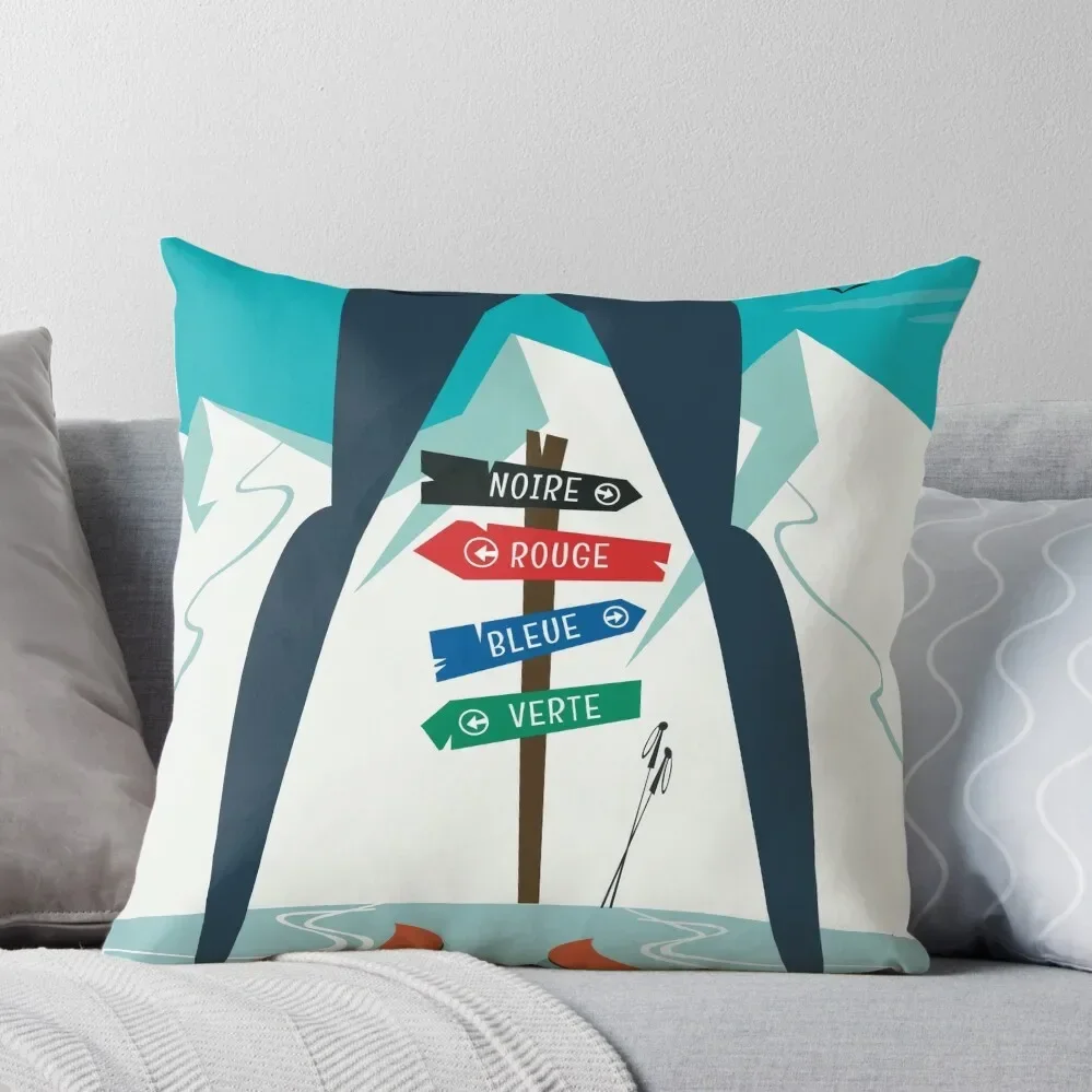 

Les Alpes ski poster Throw Pillow pillow cover luxury ornamental pillows Custom Cushion Pillow