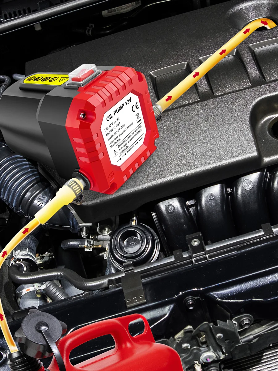 12V Selbstansaugende Elektrische Ölpumpe für Auto-Motoröl, Diesel & Kerosin mit Schläuchen