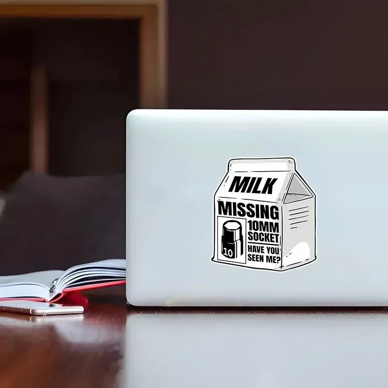 1PC Missing 10mm Socket Joke Sticker - Waterproof Vinyl Decal for Garages/Tool Bags/Water Bottles|Hilarious Car/Tool Lovers Gift