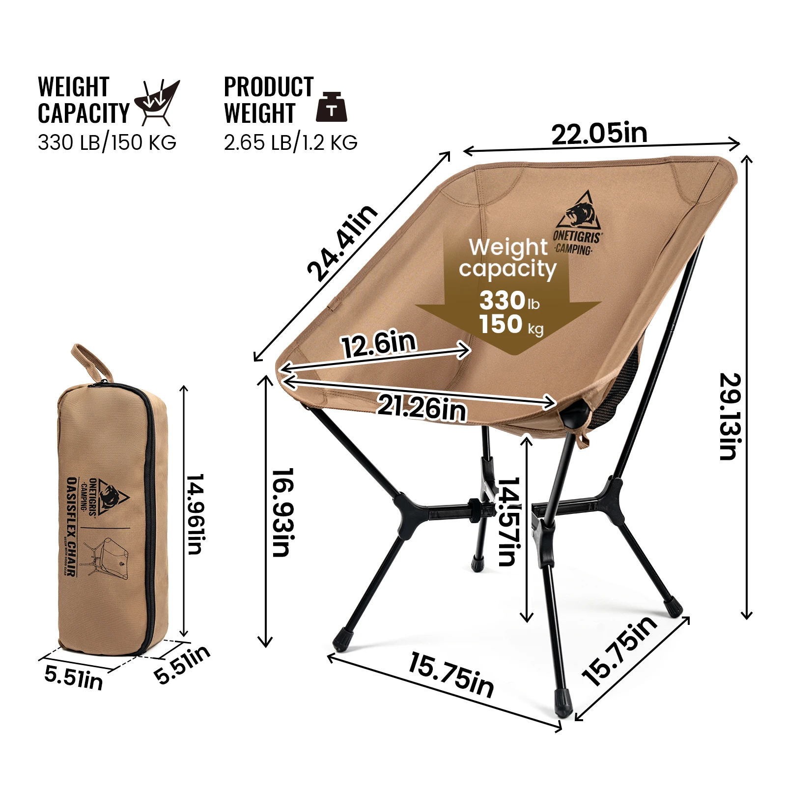 OneTigris OasisFlex Camping Ch - огляд і ціна Woodworking Outdoor Furniture