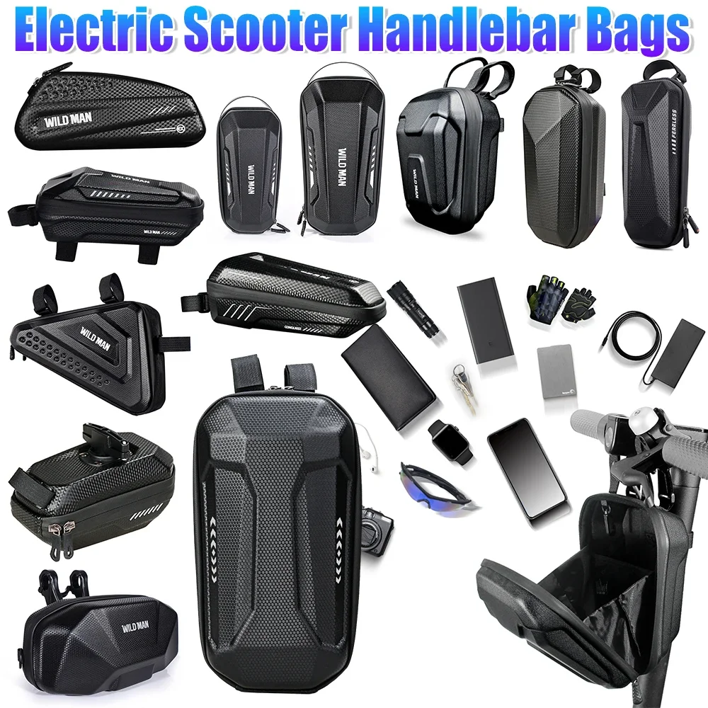 

Electric Scooter Front Bag EVA Waterproof Electric Vehicle Bag Scooter Hard Shell Front Hanging Storage Pouch Scooter Accessory