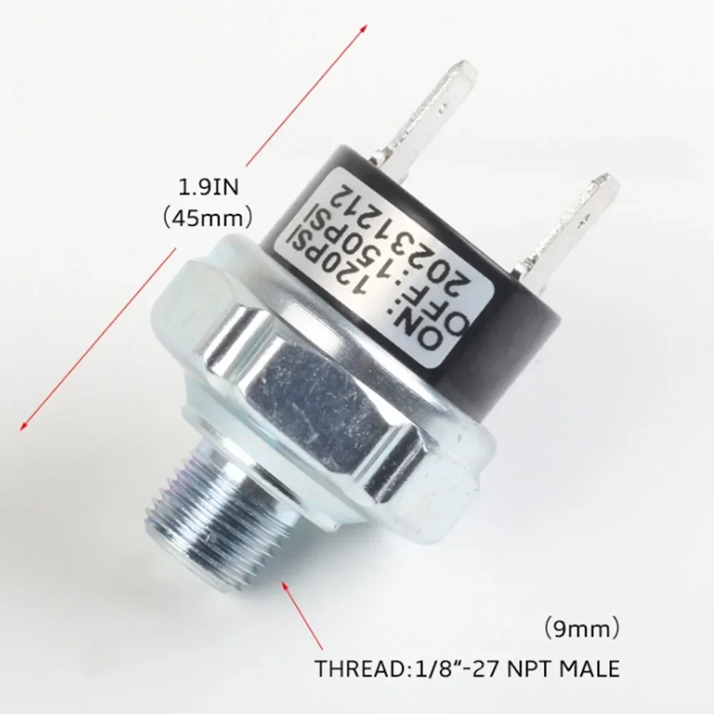 Air Compressor Pressure Switch For Air Horn & Suspension 1/4 NPT 1/8 NPT Thread Compatible With 12V/24V DC Compressors