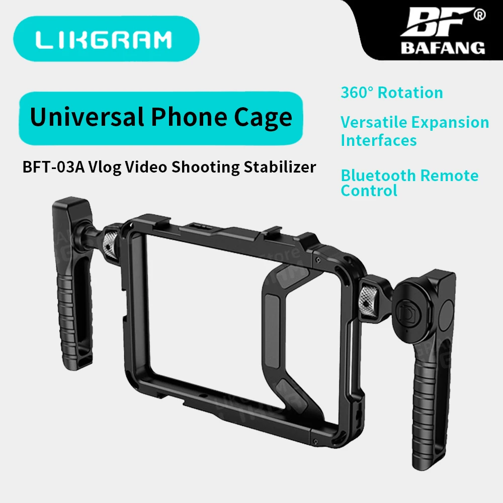 

Bluetooth Mobile Cage Aluminum Alloy Universal Handheld Shooting Stabilizer BFT-03A