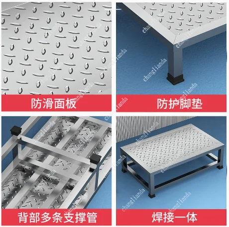 Stainless Steel Anti Slip Step Stool Heavy Duty Thickened Sturdy Foot Stool Home Kitchen Bathroom High Load Non Slip Safety Step image 5
